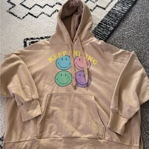 American Eagle Huggable Oversized Hoodie with Smiley Faces